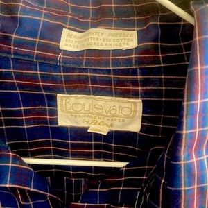 Boulevard permanent press mens medium purple